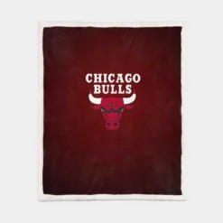 Chicago Bulls Energetic NBA Basketball Team Sherpa Fleece Blanket 1