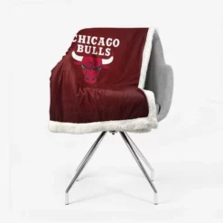 Chicago Bulls Energetic NBA Basketball Team Sherpa Fleece Blanket 2