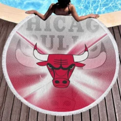 Chicago Bulls Exellelant NBA Basketball Club Round Beach Towel 1