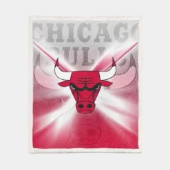 Chicago Bulls Exellelant NBA Basketball Club Sherpa Fleece Blanket 1