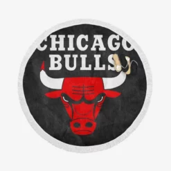 Chicago Bulls Famous NBA Basketball Team Round Beach Towel