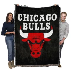 Chicago Bulls Famous NBA Basketball Team Woven Blanket