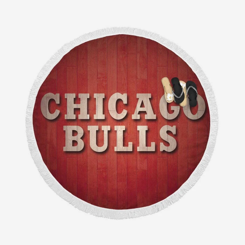 Chicago Bulls Professional NBA Basketball Club Round Beach Towel
