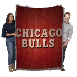 Chicago Bulls Professional NBA Basketball Club Woven Blanket