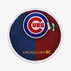 Chicago Cubs American Professional Baseball Team Round Beach Towel