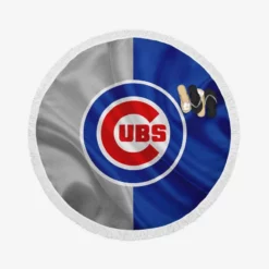 Chicago Cubs Top Ranked MLB Baseball Team Round Beach Towel