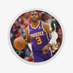Chris Paul Phoenix Suns NBA Basketball Player Round Beach Towel