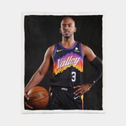 Chris Paul Professional NBA Basketball Player Sherpa Fleece Blanket 1