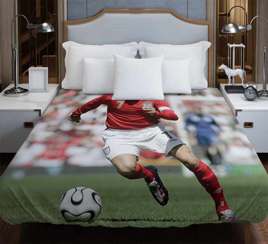 Classic English Fottball Player David Beckham Duvet Cover