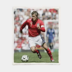 Classic English Fottball Player David Beckham Sherpa Fleece Blanket 1