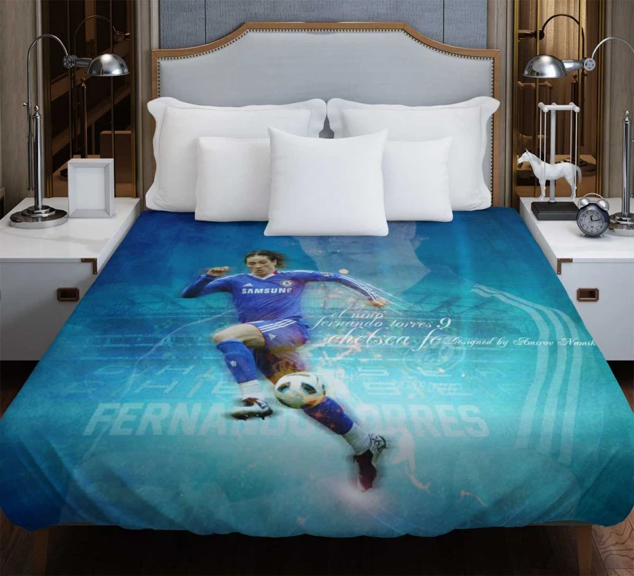 Classic Football Player Fernando Torres Duvet Cover