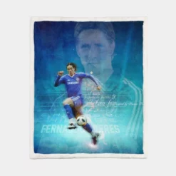 Classic Football Player Fernando Torres Sherpa Fleece Blanket 1