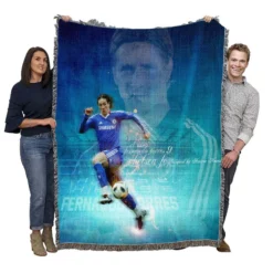 Classic Football Player Fernando Torres Woven Blanket