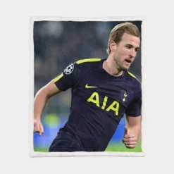 Classic Football Player Harry Kane Sherpa Fleece Blanket 1