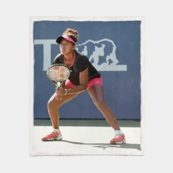 Classic Japanes Tennis Player Naomi Osaka Sherpa Fleece Blanket 1