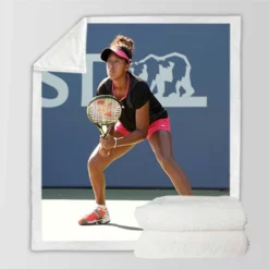 Classic Japanes Tennis Player Naomi Osaka Sherpa Fleece Blanket