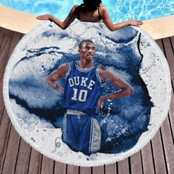 Classic NBA Basketball Player Kobe Bryant Round Beach Towel 1