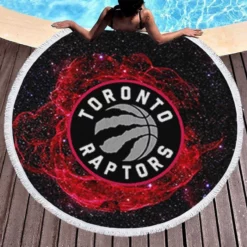 Classic NBA Toronto Raptors Round Beach Towel 1