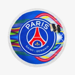 Classic Soccer Team Paris Saint Germain FC Round Beach Towel