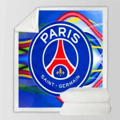 Classic Soccer Team Paris Saint Germain FC Sherpa Fleece Blanket