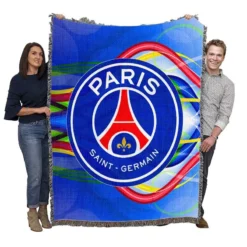 Classic Soccer Team Paris Saint Germain FC Woven Blanket
