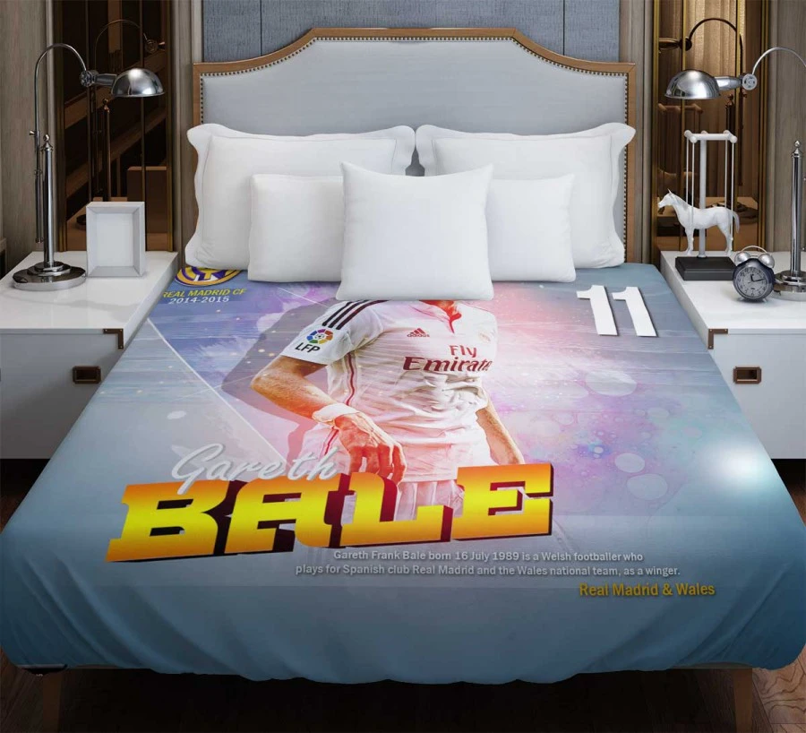 Classic Welsh Football player Gareth Bale Duvet Cover