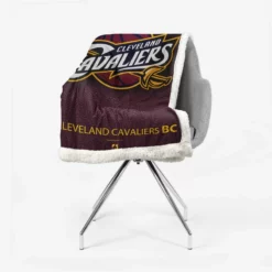 Cleveland Cavaliers American NBA Basketball Logo Sherpa Fleece Blanket 2