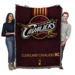 Cleveland Cavaliers American NBA Basketball Logo Woven Blanket