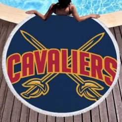 Cleveland Cavaliers Excellent NBA Basketball Team Round Beach Towel 1