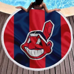 Cleveland Indians Energetic MLB Baseball Team Round Beach Towel 1