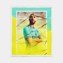 Clever Madrid sports Player Karim Benzema Sherpa Fleece Blanket 1