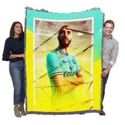 Clever Madrid sports Player Karim Benzema Woven Blanket