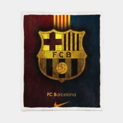 Clever Spanish Football Club FC Barcelona Sherpa Fleece Blanket 1