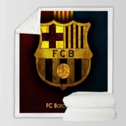 Clever Spanish Football Club FC Barcelona Sherpa Fleece Blanket