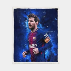 Clever Sports Player Lionel Messi Sherpa Fleece Blanket 1