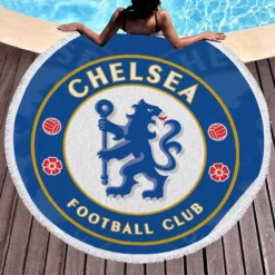 Club World Cup Champions Chelsea Round Beach Towel 1