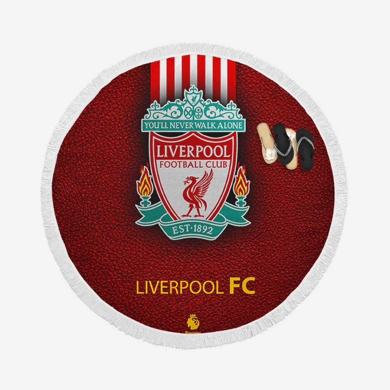 Club World Cup Football Club Liverpool Logo Round Beach Towel