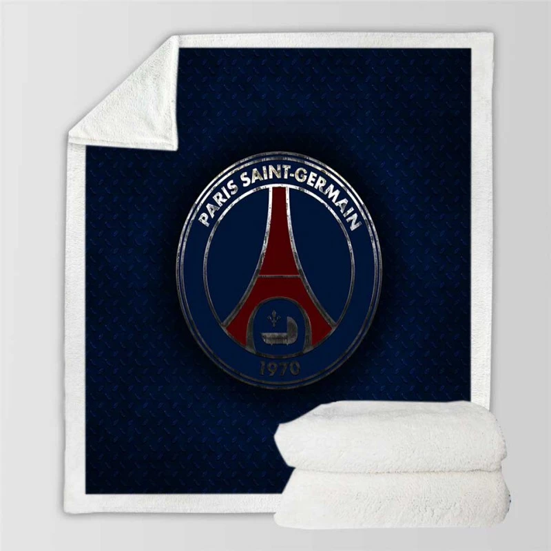 Club World Cup Soccer Club PSG Logo Sherpa Fleece Blanket