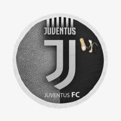 Club World Cup Soccer Team Juventus Logo Round Beach Towel