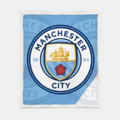 Club World Cup Soccer Team Manchester City FC Sherpa Fleece Blanket 1