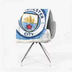 Club World Cup Soccer Team Manchester City FC Sherpa Fleece Blanket 2