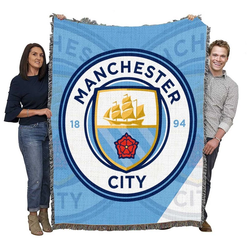 Club World Cup Soccer Team Manchester City FC Woven Blanket