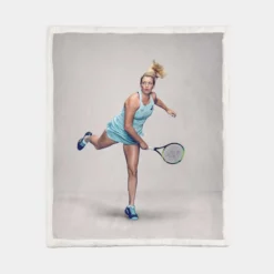 CoCo Vandeweghe American Professional Tennis Player Sherpa Fleece Blanket 1