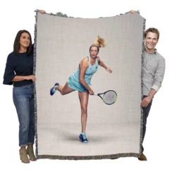 CoCo Vandeweghe American Professional Tennis Player Woven Blanket