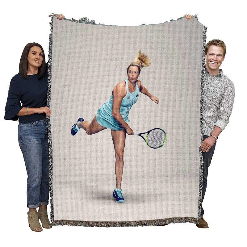 CoCo Vandeweghe American Professional Tennis Player Woven Blanket