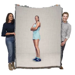 CoCo Vandeweghe Popular Tennis Player Woven Blanket
