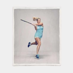 CoCo Vandeweghe Top Ranked Tennis Player Sherpa Fleece Blanket 1