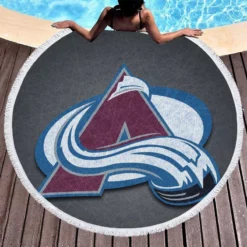 Colorado Avalanche Popular NHL Hockey Team Round Beach Towel 1