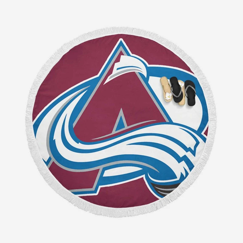 Colorado Avalanche Professional Ice Hockey Team Round Beach Towel