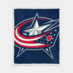 Columbus Blue Jackets Professional Ice Hockey Team Sherpa Fleece Blanket 1